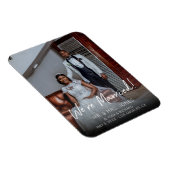 写真モダンタイポグラフィ結婚発表 マグネット (右側)