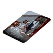 写真モダンタイポグラフィ結婚発表 マグネット (左側)