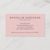 写真モダンタイポグラフィ美容師 名刺 (裏面)