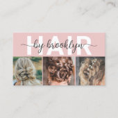 写真モダンタイポグラフィ美容師 名刺 (正面)