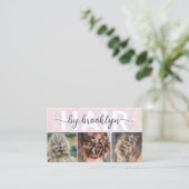 写真モダンタイポグラフィ美容師 名刺 (スタンド正面)