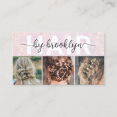 写真モダンタイポグラフィ美容師 名刺 (正面)