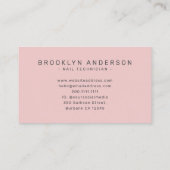 写真モダンタイポグラフィQRコードネイルアーティスト 名刺 (裏面)