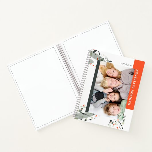 写真モダンテラパーソナライズされたッツォ名 ノートブック (内部)