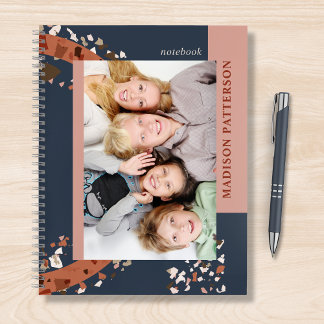 写真モダンテラパーソナライズされたッツォ名 ノートブック