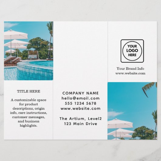 写真モダンデザイン | ビジネスカスタムロゴ (正面)