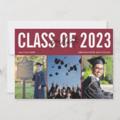 写真モダンデジタル卒業発表 案内状 (正面)