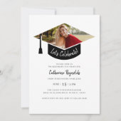 写真モダントレンディー卒業パーティー 招待状 (正面)