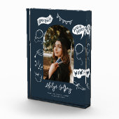 写真モダンドードル卒業海軍ブルーキープサケ フォトブロック (右)