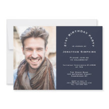 写真モダンネイビー男性21歳の誕生日パーティー