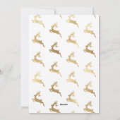 写真モダンハッピーニューイヤーホリデーブルー金ゴールド シーズンカード (裏面)