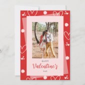 写真モダンハッピーバレンタインデーボーイフレンド シーズンカード (正面)