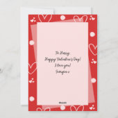 写真モダンハッピーバレンタインデーボーイフレンド シーズンカード (裏面)