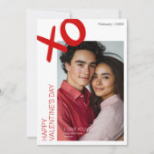 写真モダンハッピーバレンタインデーXO記念日 シーズンカード (正面)