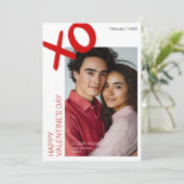 写真モダンハッピーバレンタインデーXO記念日 シーズンカード (スタンド正面)