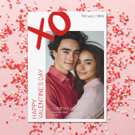 写真モダンハッピーバレンタインデーXO記念日 シーズンカード