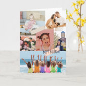 写真モダンハッピーバースデーカード カード (黄色い花)