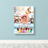 写真モダンハッピーバースデーカード キャンバスプリント (インサイチュ (ウッドフロア))