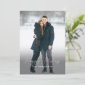 写真モダンハッピーホリデイズファミリー名 シーズンカード (スタンド正面)