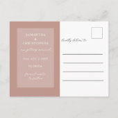 写真モダンバラ金ゴールド日付を保存結婚する 案内ポストカード (裏面)