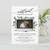 写真モダンバーチャル結婚の式典 招待状 (スタンド正面)