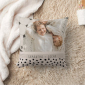 写真モダンパステル名パーソナライズされたギフト クッション (ブランケット)