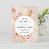 写真モダンパンパスドライド砂漠Invの日付を保存 招待状 (スタンド正面)