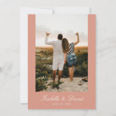 写真モダンパンパスドライド砂漠Invの日付を保存 招待状 (裏面)