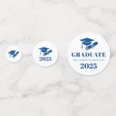 写真モダンパーソナライズされたの卒業 コンフェッティ (裏面)