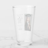 写真モダンパーソナライズされたの卒業 タンブラーグラス (裏面)