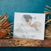 写真モダンパーソナライズされたの結婚誓い額 フォトプラーク (側面)