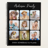 写真モダンパーソナライズされたコラージュのカスタムカレンダー プランナー手帳 (正面)