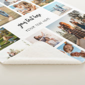 写真モダンパーソナライズされたコラージュ シェルパブランケット (3/4)