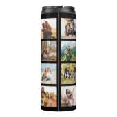 写真モダンパーソナライズされたコラージュ タンブラー (裏面)