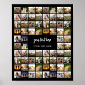 写真モダンパーソナライズされたコラージュ ポスター (正面)