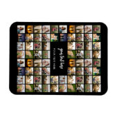 写真モダンパーソナライズされたコラージュ マグネット (横)