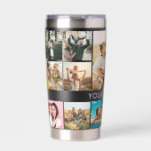 写真モダンパーソナライズされたコラージュ 保温保冷タンブラー (正面)