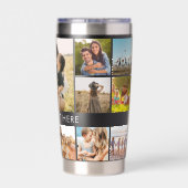 写真モダンパーソナライズされたコラージュ 保温保冷タンブラー (背面)