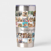 写真モダンパーソナライズされたコラージュ 保温保冷タンブラー (正面)