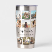 写真モダンパーソナライズされたコラージュ 保温保冷タンブラー (左面)
