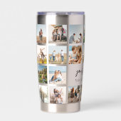 写真モダンパーソナライズされたコラージュ 保温保冷タンブラー (正面)