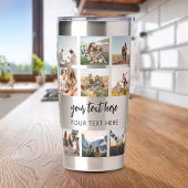 写真モダンパーソナライズされたコラージュ 保温保冷タンブラー