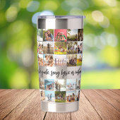 写真モダンパーソナライズされたコラージュ 保温保冷タンブラー