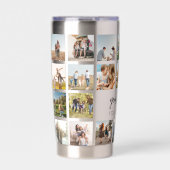 写真モダンパーソナライズされたコラージュ 保温保冷タンブラー (正面)
