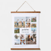 写真モダンパーソナライズされたコラージュ 吊り下げ型タペストリー (正面)