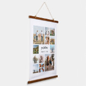写真モダンパーソナライズされたコラージュ 吊り下げ型タペストリー (傾斜あり)