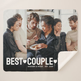 写真モダンパーソナライズされた最高のカップルEver Collage シェルパブランケット