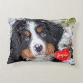 写真モダンパーソナライズされた犬の愛人ペット アクセントクッション (裏面)