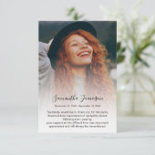 写真モダンパーソナライズされた記念サンキューカード サンキューカード (スタンド正面)