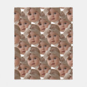 写真モダンパーソナライズされた顔カスタム写真おもしろい フリースブランケット (正面)